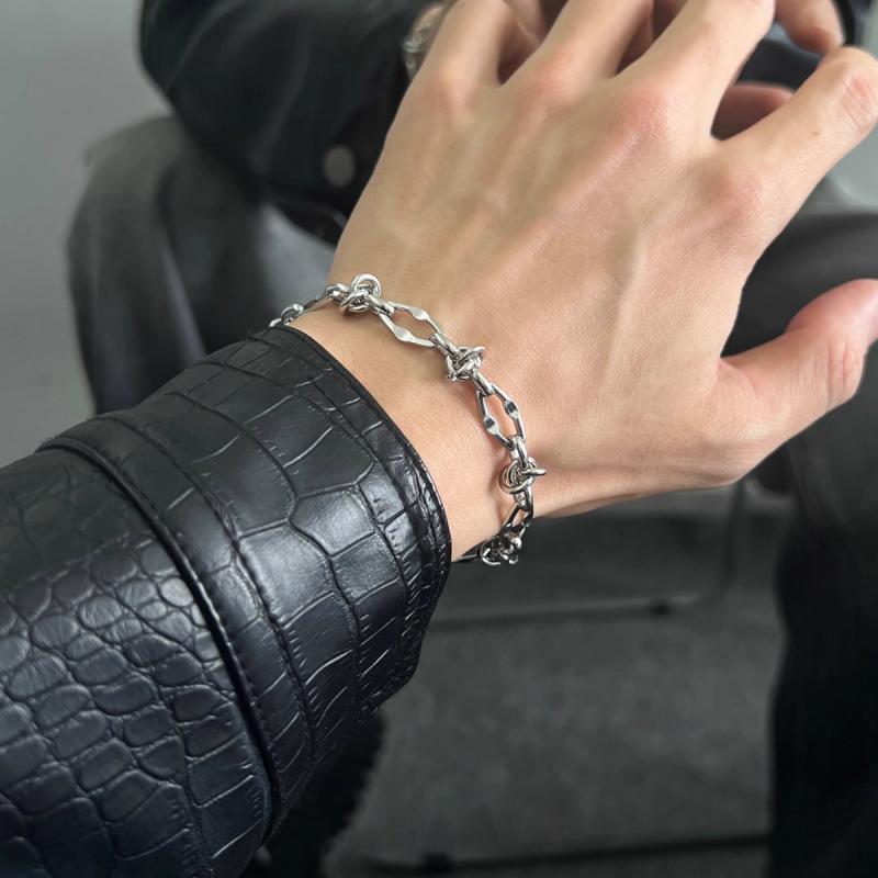 ブレスレット メンズ レディース チタン製 棘 デザイン トレンド ヒップホップスタイル 手飾り バングル