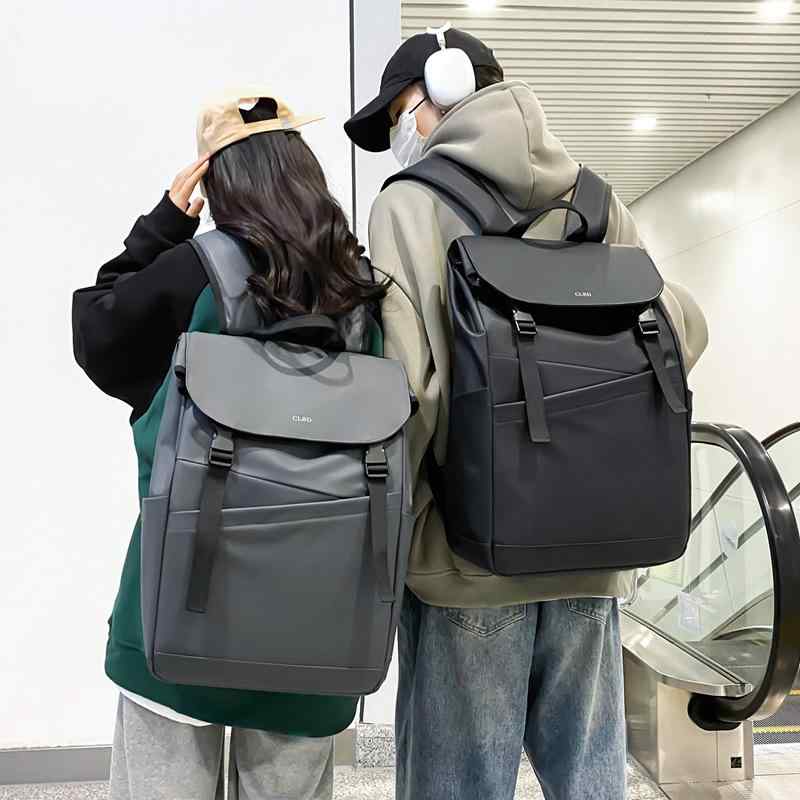 Men'S Bag - リュック メンズ 男性用 ビジネスリュック 大容量 耐摩耗性 16インチPC収納可能 カジュアル 旅行 通勤 出張 鞄 カバン 黒 ブラック グレー 無地 ポリエステル