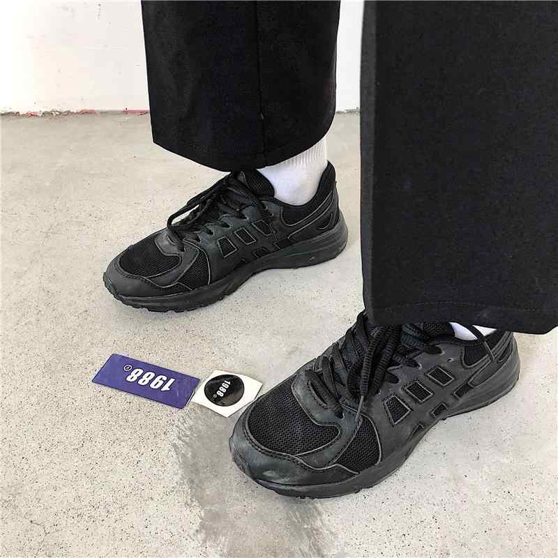 スニーカー レディース メンズ ローカット 黒 韓国風 軽量 運動靴 普段使い カジュアル ヴィンテージ風..