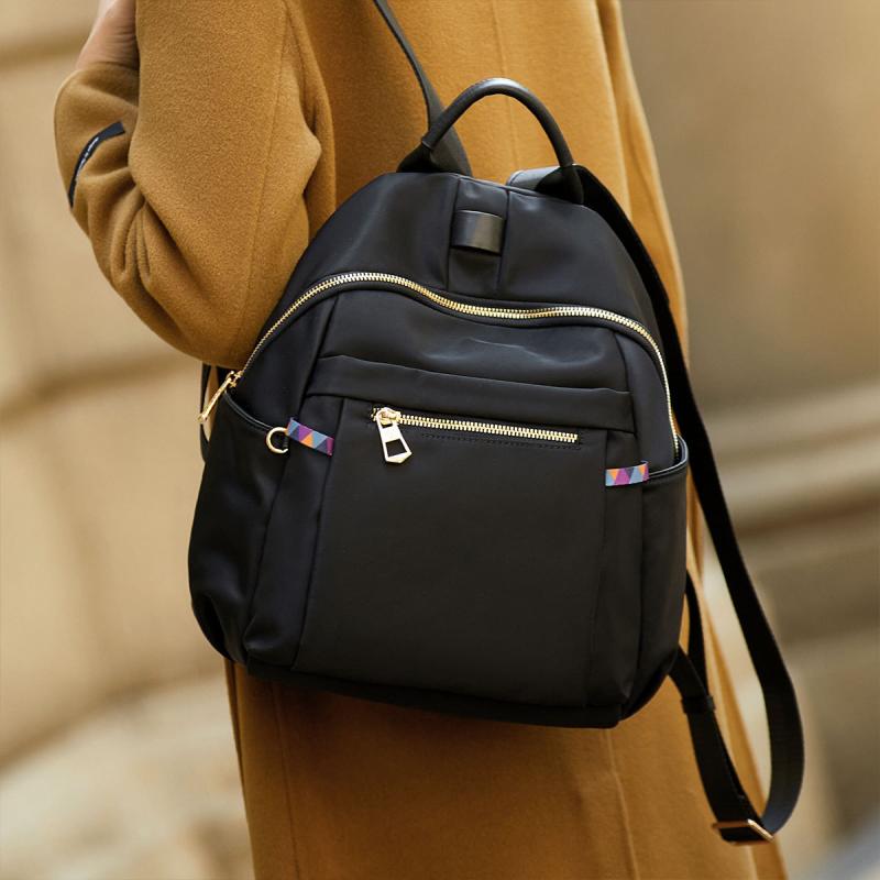 リュック レディース 2025年 新作 多機能 オックスフォード 通勤 旅行 大容量 バックパック ブラック 杏色 孔雀ブルー