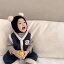 子供用セットアップ 冬物 ベビー服 男の子 裏起毛 ベスト ロンパース 上下セット 2点セット 幼児 普段..