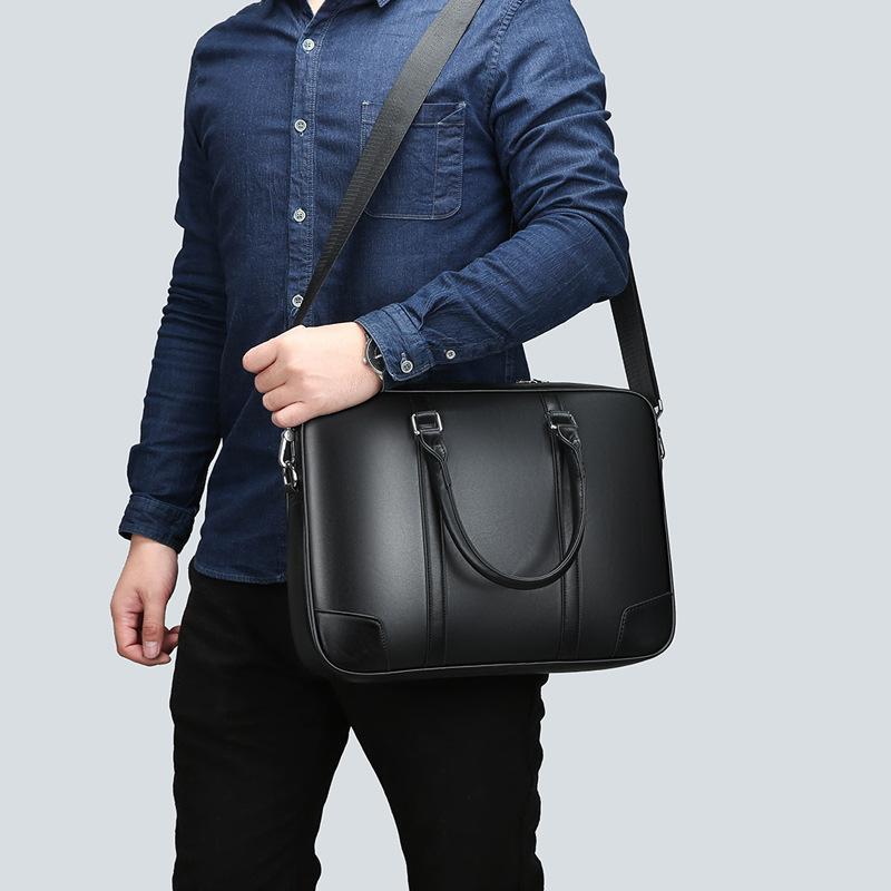 ビジネスバッグ 男性用 大容量 2way ショルダーバッグ PUレザー ブリーフケース 通勤 撥水