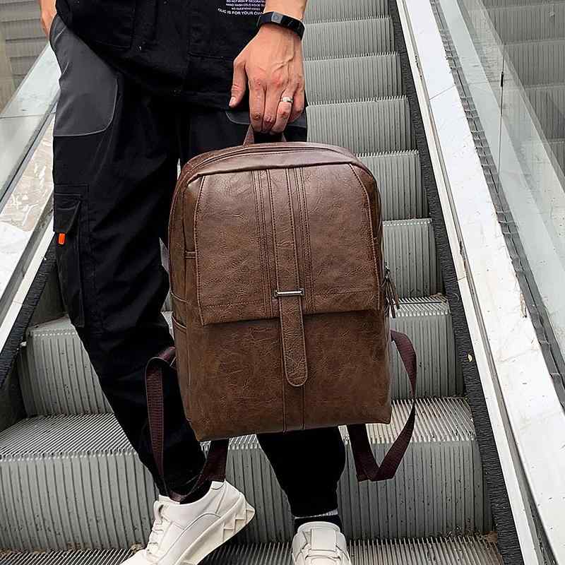 Other - リュックサック メンズ レディース 大学生 鞄 PUレザー 防水 耐摩耗 ビジネス 通勤 通学 旅行 15インチPC収納 ブラウン ライトブラウン ブラック