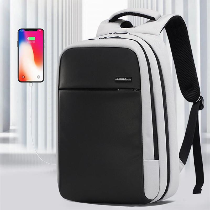 リュックサック 男女兼用 耐摩耗性 盗難防止 USB充電 撥水 ポリエステル 大容量 中学生 大学生 高校生 通学 通勤 ビジネス カジュアル 黒 ブラック グレー