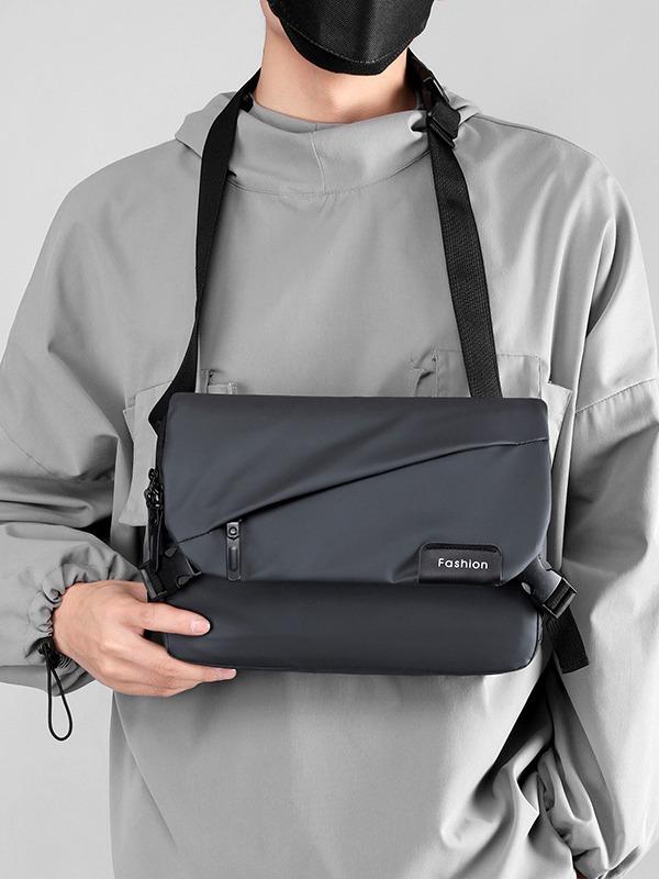 ショルダーバッグ 男性用 オックスフォード生地 ビジネス 斜めがけ 鞄 大容量 日常使い 通勤 通学 ブラック グレー