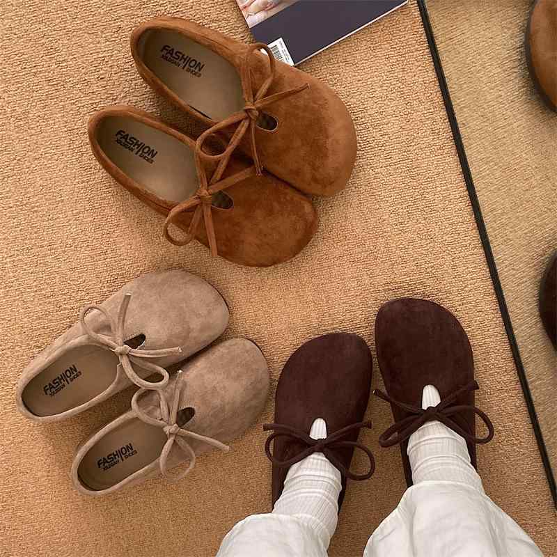 靴 レディース フラットシューズ 春夏 ローヒール ぺたんこ靴 メリージェーンシューズ ローファー 丸いつま先 スリッポン PUレザー 英国風 ブラウン カーキ色 栗色