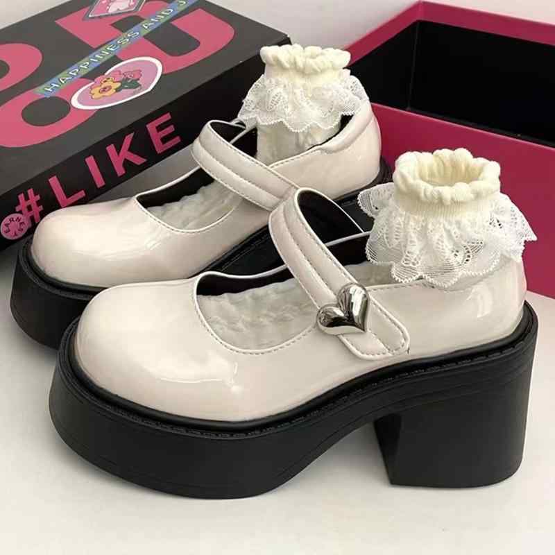 ローファー レディース マリージェーン 厚底 チャンキーヒール ラウンドトゥ スリップオン フラットシューズ PUレザー 合皮 春