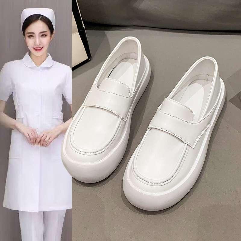 ナースシューズ レディース ぺたんこ靴 厚底 ローファー 春夏 防水 疲れない 白 黒 スリッポン ラウンドトゥ フラット 通気性 滑り止め 婦人靴 立ち仕事 普段使い