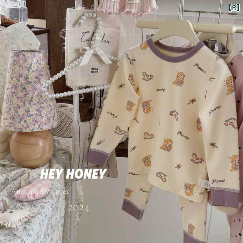 子供用パジャマ 上下セット 舒绒 コットン 長袖 キッズ 女の子 男の子 90cm 100cm ...