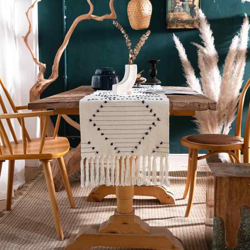 テーブルランナー 北欧 アメリカン カントリー ストライプ柄 食卓カバー テーブルクロス レストラン 飾り 35cm幅