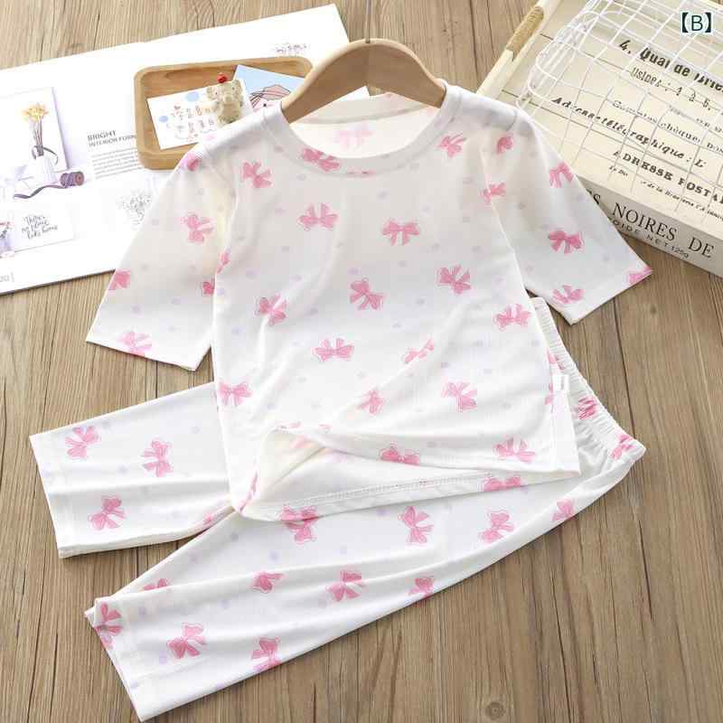 子供用パジャマセット 半袖 春夏 女の子 エアコン服 かわいい プリント 接触冷感 男の子 ベビー ホームウェア 部屋着 寝巻き 寝間着