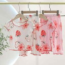 子供用パジャマ 半袖 セットアップ 女の子 夏 薄手 エアコン 部屋着 上下2点セット 接触冷感 ベビー ガールズ 80 90 100 110 120 130