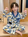 子供用パジャマ 男の子 長袖 綿100% 春秋 薄手 カートーン柄 襟付き 韓国風 中大童 ボーイズ キッズ ジュニア 部屋着 上下セット