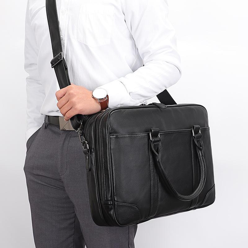 ビジネスバッグ 男性用 本革 牛革 A4サイズ収納 防水 大容量 15.6インチPC収納 ハンドバッグ 通勤 鞄