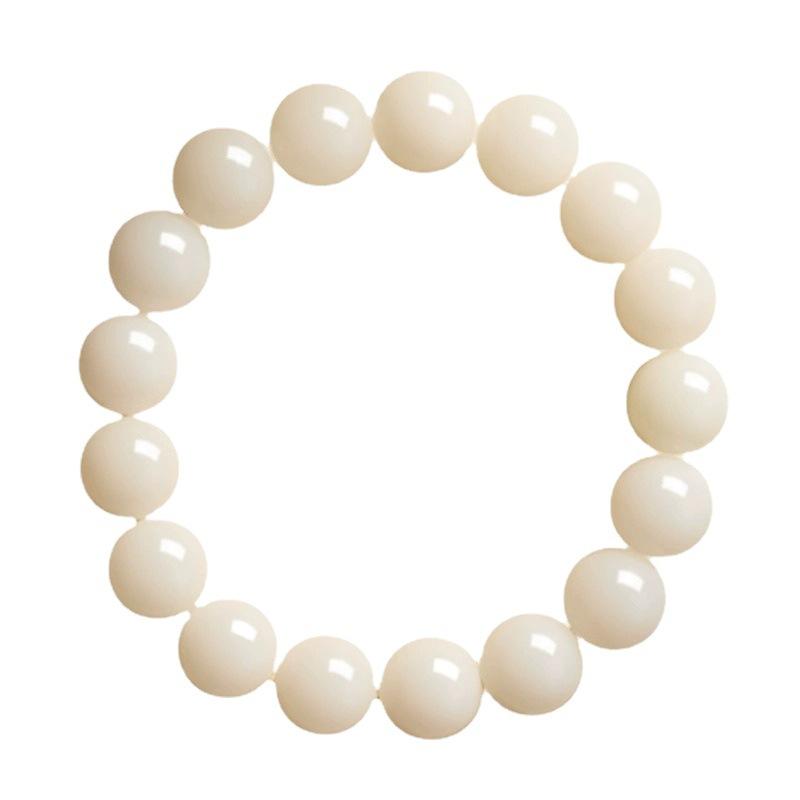 ブレスレット レディース メンズ 白玉菩提子 菩提根 男女兼用 数珠 木製 ラッキーアイテム エスニック アジアンテイスト