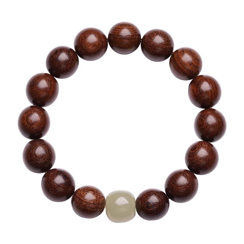 ブレスレット メンズ レディース 金丝檀木 檀木 静心 念珠 ブレスレット 男女兼用 木製 数珠 ブレスレット 腕輪 アクセサリー お守り 厄除け 金丝檀木 ブレスレット