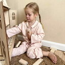 子供用パジャマ 秋冬 上下セット 女の子 ベビー A類 コットン 吸湿速乾 ストライプ 部屋着 ルームウェア 80 90 100 110 120cm