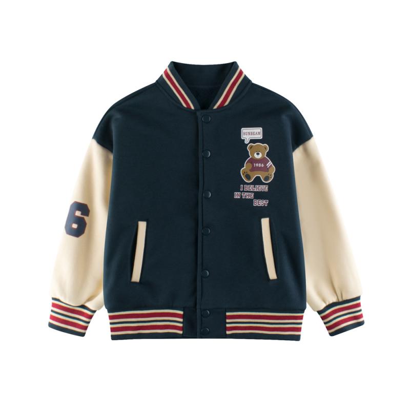 子供用ジャケット 秋冬 子供用フリース裏地付き野球ジャケット 男の子 女の子 アウター 中 বড় పిల్లদের পোশাক средний и большой ребенок トラックスーツ верхняя одежда