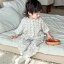 子供用パジャマ 女の子 コットンガーゼ ルームウェア 薄手 半袖 長ズボン 上下セット かわいい 韓国風 ..