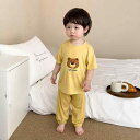 子供用パジャマ 上下セット 薄手 キッズ ベビー 男の子 女の子 半袖 九分丈パンツ ルームウェア 人棉 接触冷感 吸湿性 春夏