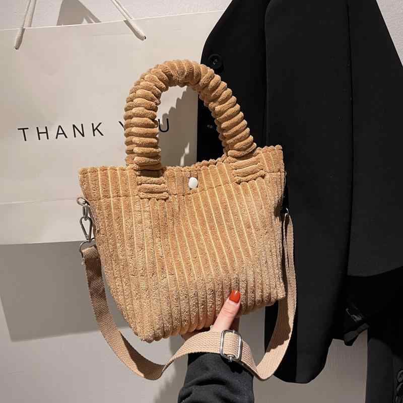 トートバッグ レディース かわいい コーデュロイ 斜めがけ バッグ 秋冬 もこもこ ハンドバッグ カバン 手提げ バッグ 軽量