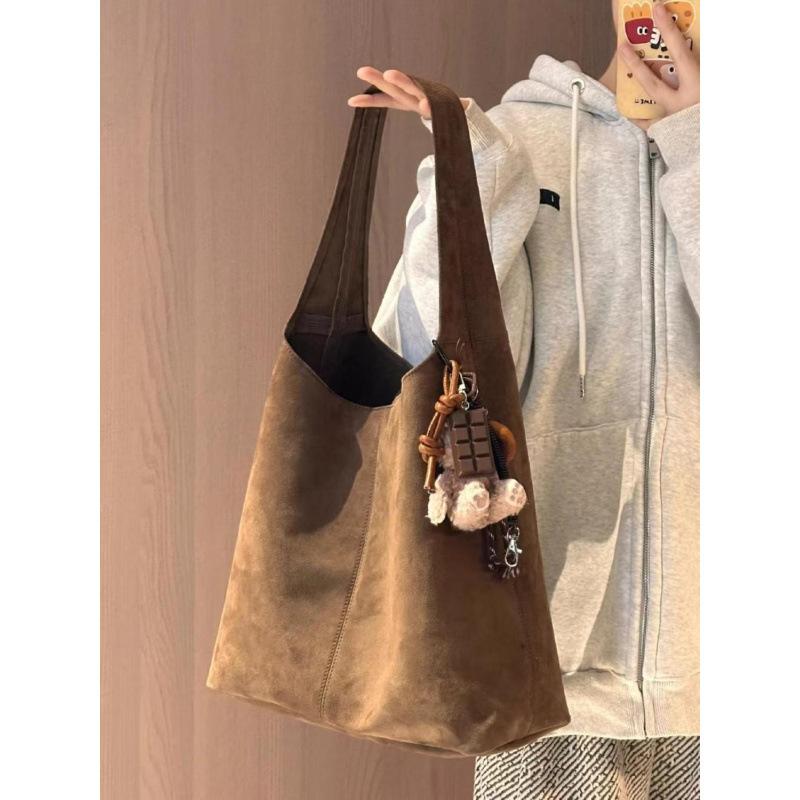 トートバッグ レディース スエード調 復古風 鞄 大容量 通勤 肩掛け ポリエステル混紡 旅行 カジュアルスタイル