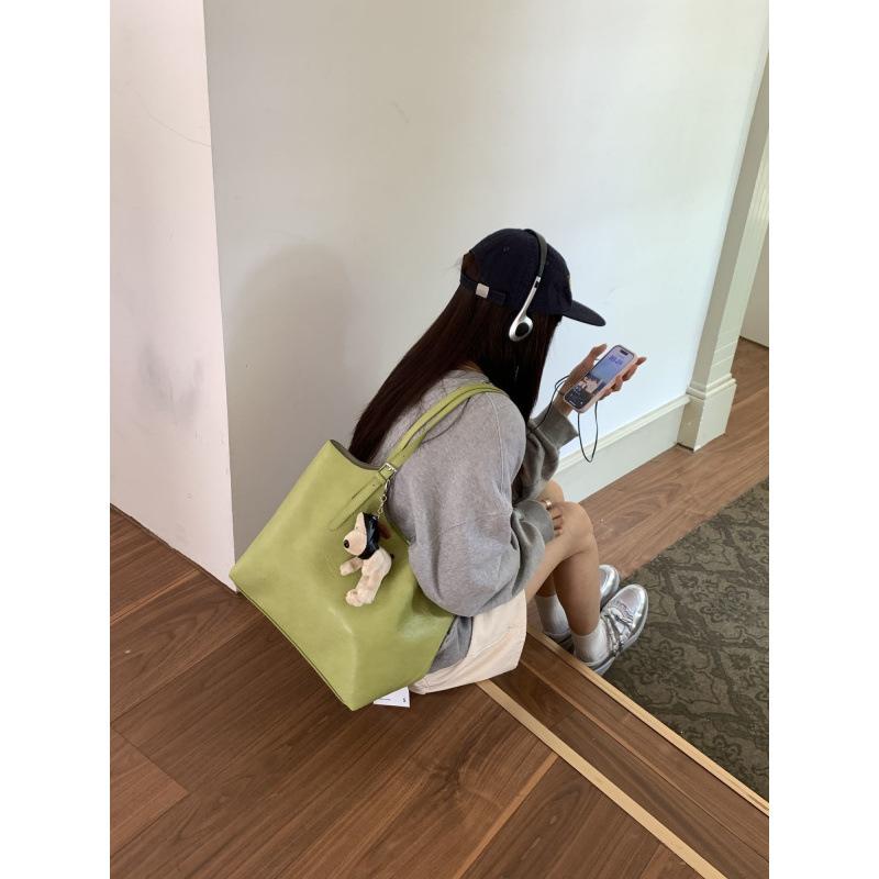 トートバッグ レディース 親子バッグ 韓国風 カジュアル 通勤 普段使い 手提げ 肩掛け 鞄 コーデュロイ XL 超大サイズ ライトグリーン オフホワイト ブラック ブラウン