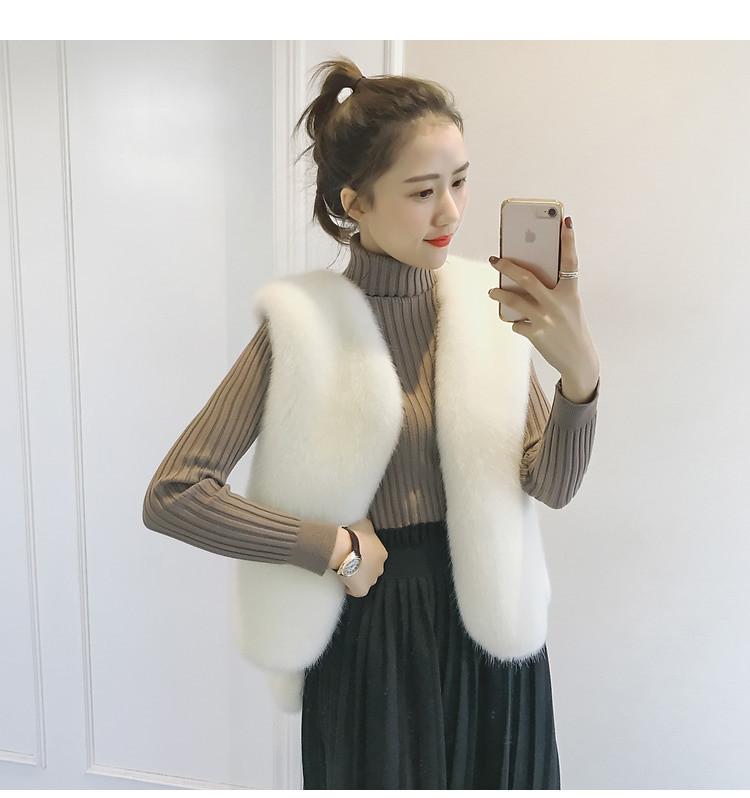 ファーベスト レディース 韓国ファッション 狐毛風 リボン 中ロング丈 スリムフィット 着痩せ アウター フェイクファーベスト かわいい きれいめ カジュアルスタイル