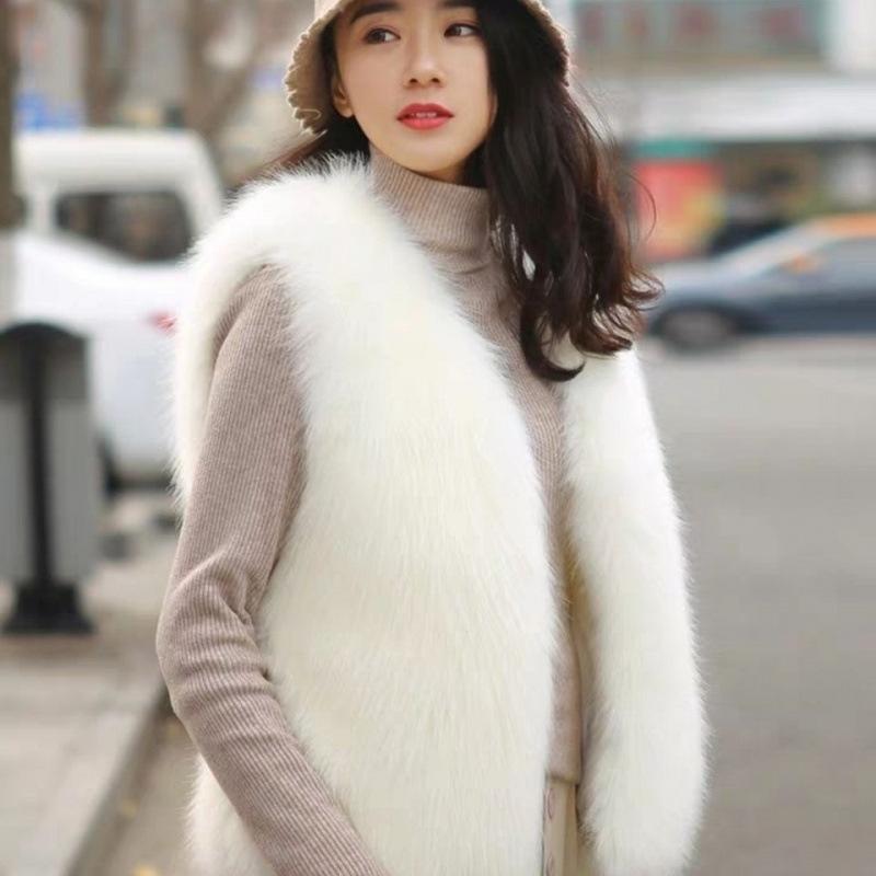 ベスト レディース ファーベスト 秋冬 韓国風 あったか 毛皮風 背広 チョッキ ふわふわ ノースリーブ トップス 通勤着 レイヤード 重ね着 白 黒 グレー系