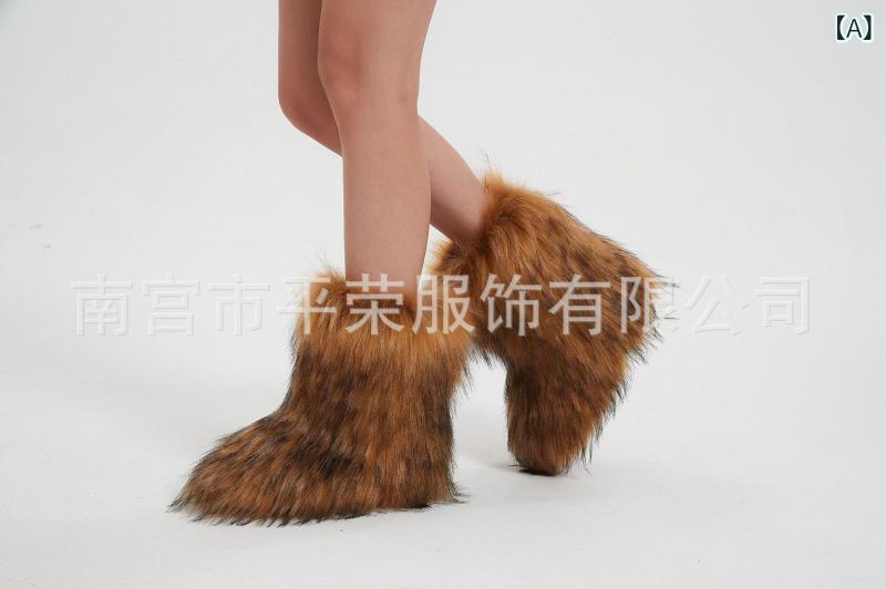 雪地ブーツ レディース フラットヒール 高帮 フェイクファー 秋冬 防寒 あったか ミドル丈 2WAY 折り返し 無地 カジュアル 普段使い おしゃれ 婦人靴