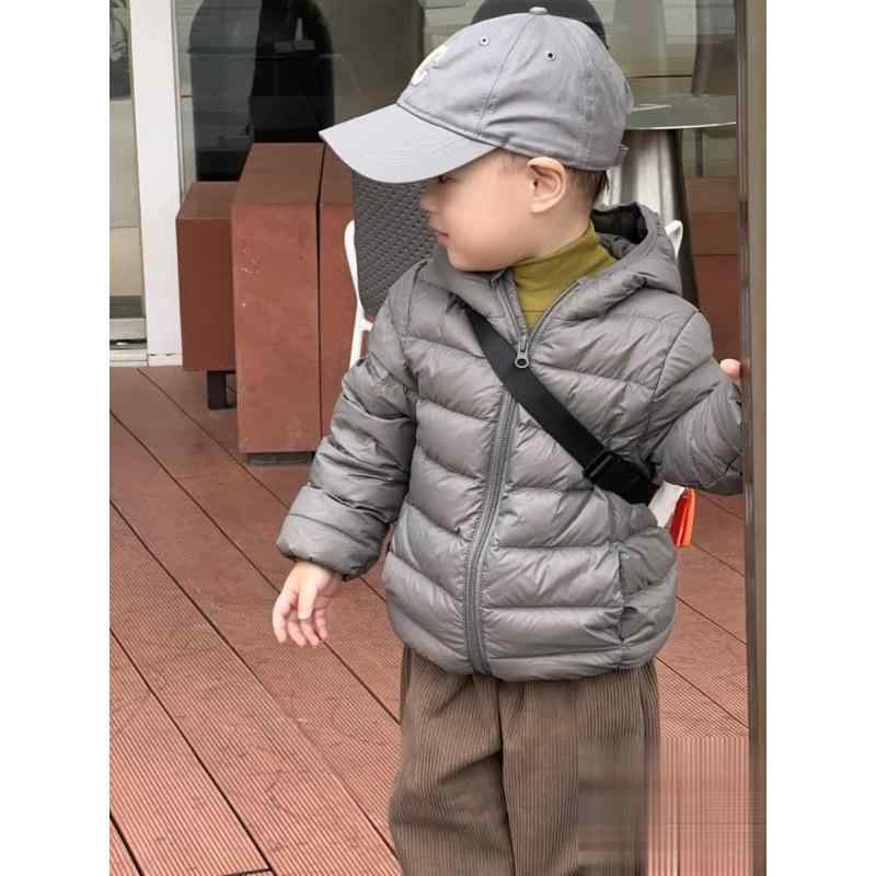 子供用羽毛ジャケット キッズ 超軽量 あったか 親子コーデ 無地 100cm 110cm 120cm 130cm 140cm 150cm ..