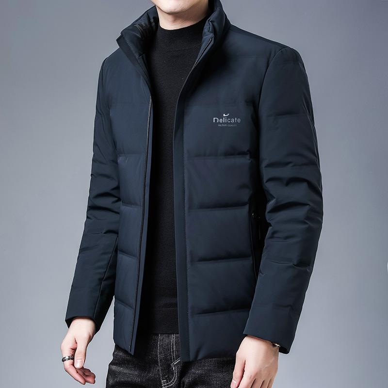 Other - 羽絨服 メンズ 男性用 アウター 冬 立襟 加厚 保温 防風 軽薄 ビジネス カジュアル シニア 普段使い 黒 カーキ 紺