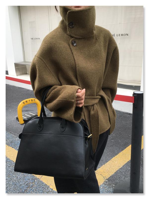 コート レディース 立襟 ウール 毛織 秋冬 アウター ミドル丈 緑色系 韓国風 ドロップショルダー ゆったり 体型カバー カジュアル