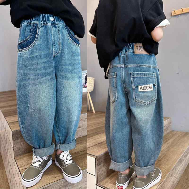 子供用ジーンズ ボーイズ デニムパンツ ロングパンツ 春秋 中小学生 ジーパン ゆったり 100cm 110cm 120cm 130cm 140cm 150cm 160cm 170cm