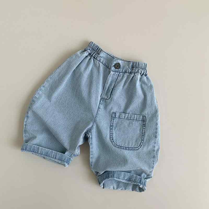 子供服 ジーンズ パンツ 男女兼用 薄手 デニム ズボン 春夏 秋 中腰 80 90 100 110...