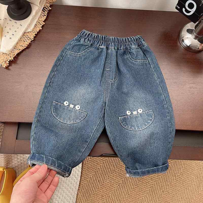 子供服 デニムパンツ 春秋 男女兼用 ベビー 幼児 ロングパンツ カジュアル 80cm 90cm 100cm 110cm 120cm