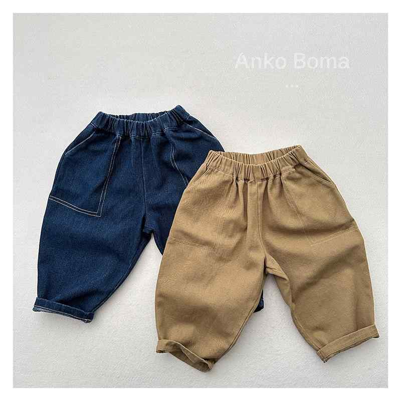 Miscellaneous Goods, Small Goods - 子供服 パンツ 春秋 男女児 織り ロングパンツ レトロ ゆったり ジーパン デニム 中小 बच्चों コットン 80 90 100 110 120 130