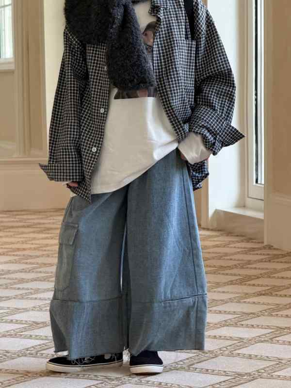 ・面料: デニム・スタイル: 韓国風・パンツ丈: フルレングス・種類: ジーンズ・主な素材: 綿・主な素材の含有量: 85%・生地: ソフト加工・厚さ: 普通・対象: 男女兼用・柄: 無地・ウエスト: ミドルウエスト・前開き: ゴムウエスト・色: ブルー・適合身長: 100cm, 110cm, 120cm, 130cm, 140cm, 150cm, 160cm・対象年齢: 8歳以上 (140cm以上)