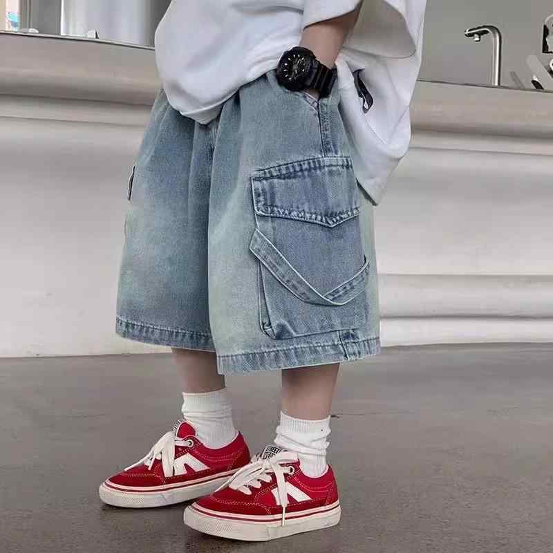 子供服 デニムショートパンツ 短パン キッズ 男の子 ベビー ボーイズ 夏 普段使い 8歳以上 中腰 伸縮性 ブルー
