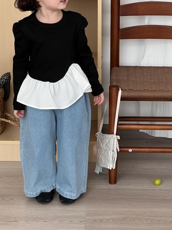 子供服 ガールズ デニムパンツ 春秋 ロングパンツ ジーパン 女の子 女児 カジュアルパンツ 100cm 110cm 120cm 130cm 140cm 90cm