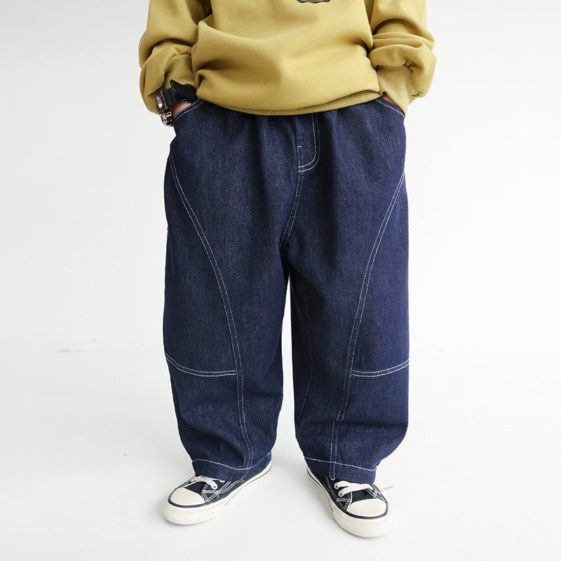 子供用ジーンズ 男の子 デニムパンツ ロングパンツ ゆったり カジュアル 春秋 B級 100cm 110cm 120cm 130cm 140cm 150cm 160cm