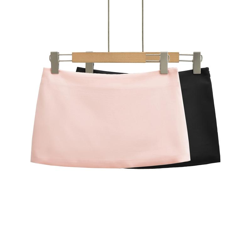 スカート レディース ピンク色 サテンスカート ミニスカート タイトスカート ローライズ セクシー スタイル 伸縮性 アパレル