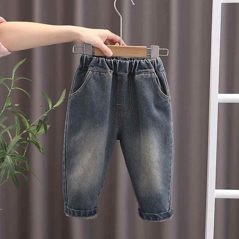 子供服 ジーンズ 男女兼用 デニムパンツ ロングパンツ A類 中小 बच्चों средней длины デニム素材 春秋 秋 普段着 ミドルウエスト ウエストゴム 無地 80cm 90cm 100cm 110cm 120cm