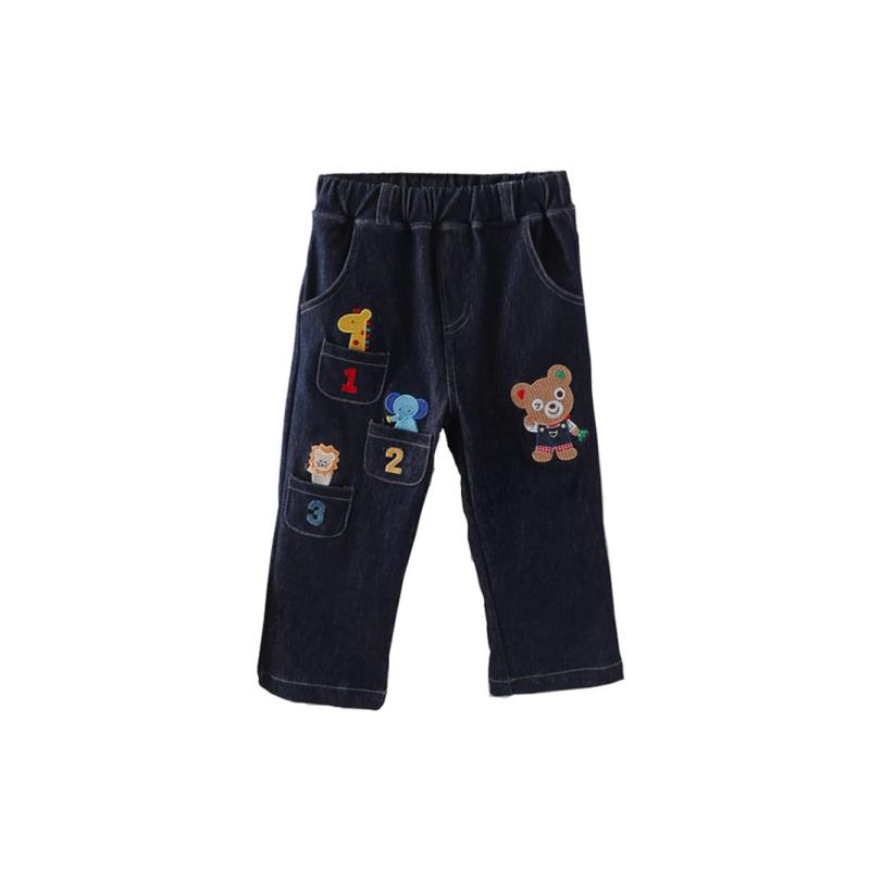 Other - 子供服 ジーンズ 男女兼用 ロングパンツ 春秋 ニット 刺繡 カジュアル デニムパンツ 中小子供 ゆったり かわいい 普段着