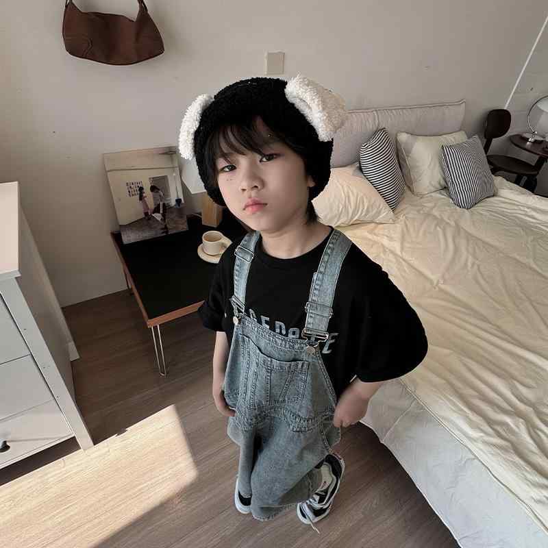 子供服 デニム オーバーオール ショートパンツ 男の子 ハーフパンツ 夏 B類 幼児 園児 小学生 薄手 ゆ..