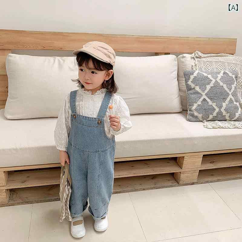 子供服 デニム オーバーオール 女の子 ベビー キッズ ロングパンツ 春秋 柔らかい ...