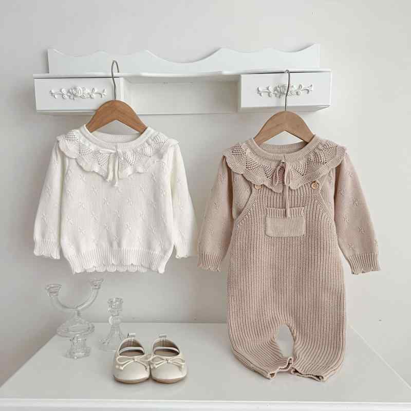 ベビー 背帯パンツ 女の子 ニット コットン 幼児 ブルマ 春秋 赤ちゃん 長ズボン 米杏(x2)