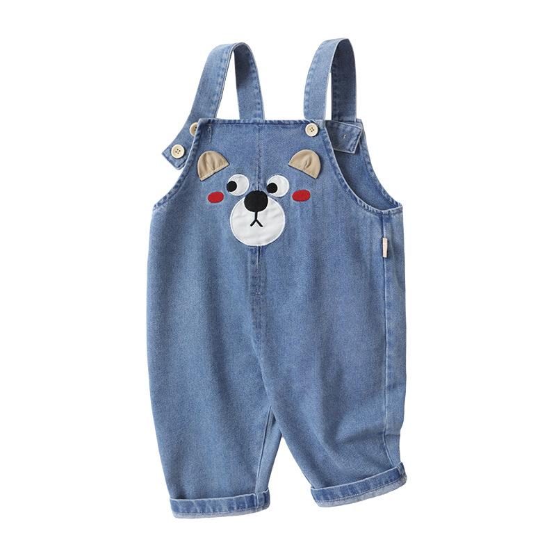ベビー & キッズ オーバーオール デニム ロングパンツ 春秋 男女兼用 幼児 子供 赤ちゃん コットン 混紡 中腰 73CM 80cm 90cm 100cm 110cm 120cm