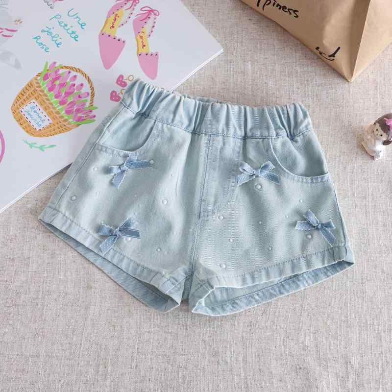 Accessories - 子供服 デニム ショートパンツ 女の子 夏物 幼児 かわいい 蝶結び カジュアルパンツ 女児 ガールズ 短パン ブルージーンズ 80 90 100 110 120 130