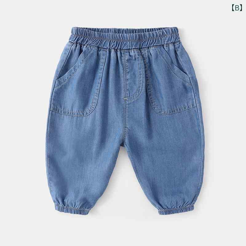 ベビー服 パンツ 天竺 デニム ブルマ 夏 薄手 男の子 女の子 兼用 ズボン 接触冷感...